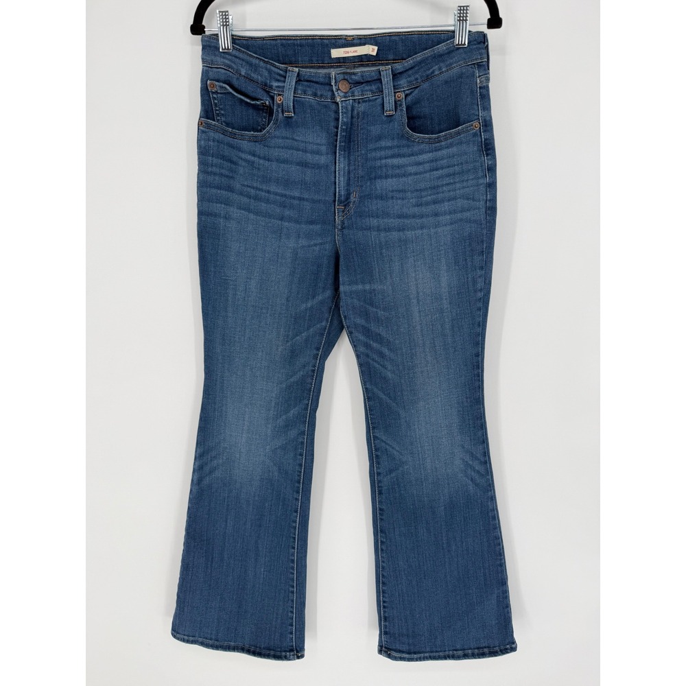 LEVI 726 FLARE JEANS MEDIUM DARK WASH SIZE 31